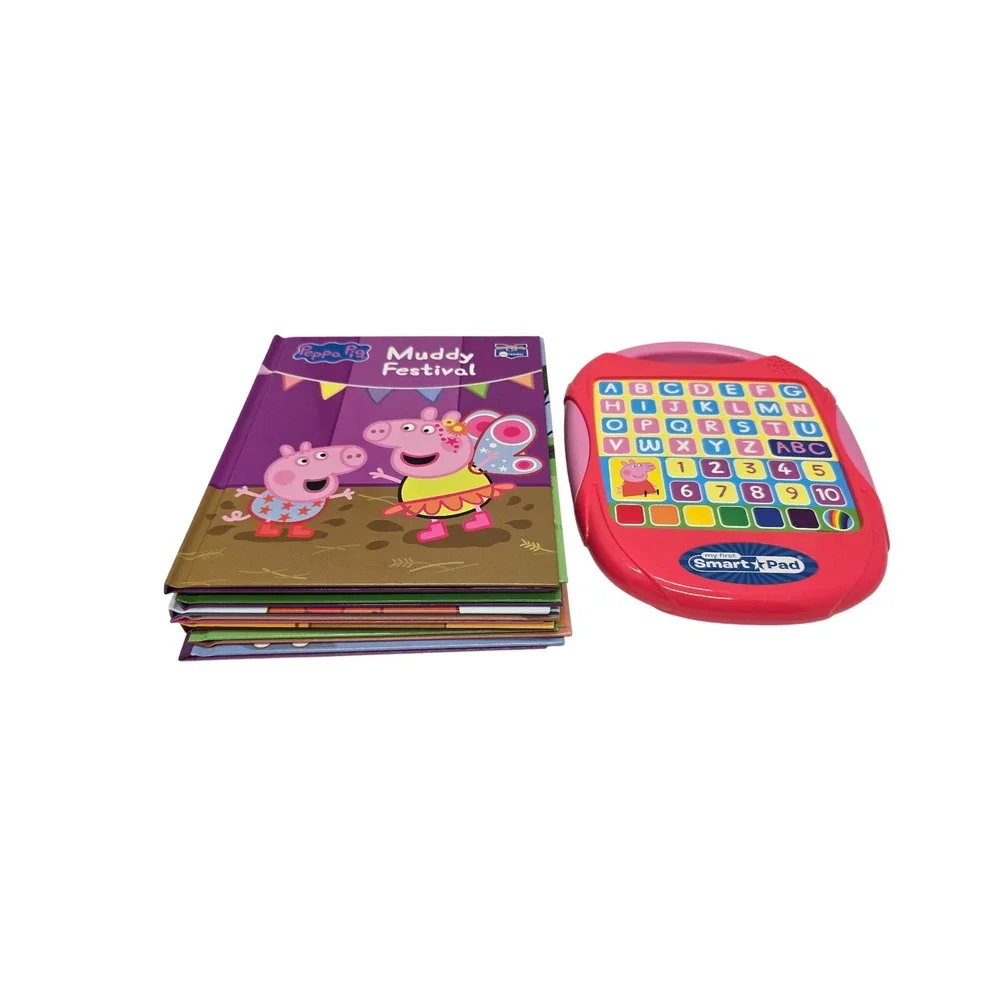Peppa Pig My First Smart‎ Pad Learning Tablet & 8 Book Bundle Educational